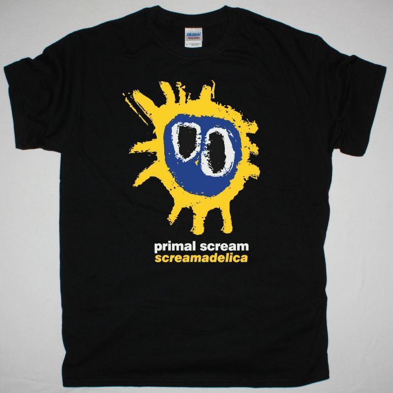 PRIMAL SCREAM SCREAMADELICA BLACK T SHIRT
