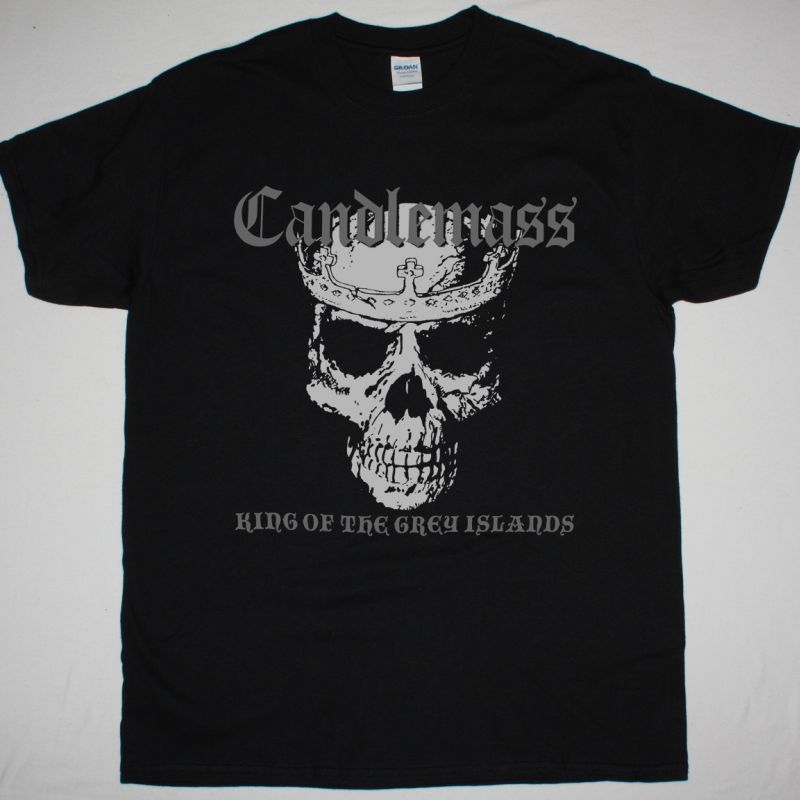 CANDLEMASS KING OF THE GREY ISLANDS NEW BLACK T-SHIRT