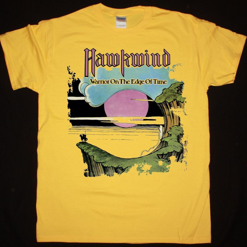 HAWKWIND WARRIOR ON THE EDGE OF TIME NEW YELLOW T-SHIRT