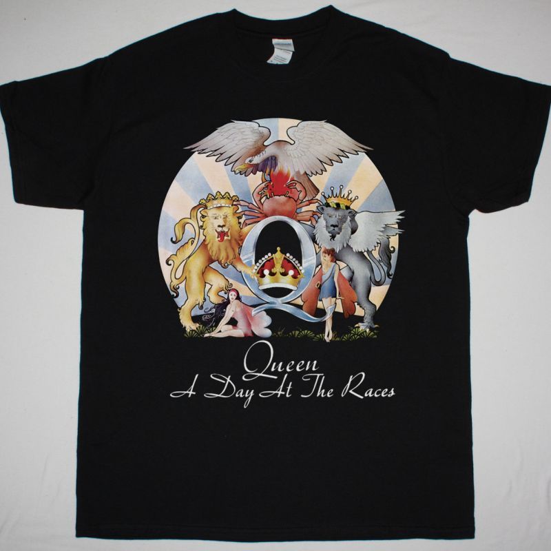 QUEEN A DAY AT THE RACES 1976 NEW BLACK T-SHIRT