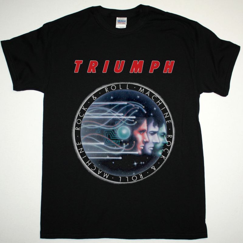 TRIUMPH ROCK N ROLL MACHINE 1977 NEW BLACK T-SHIRT