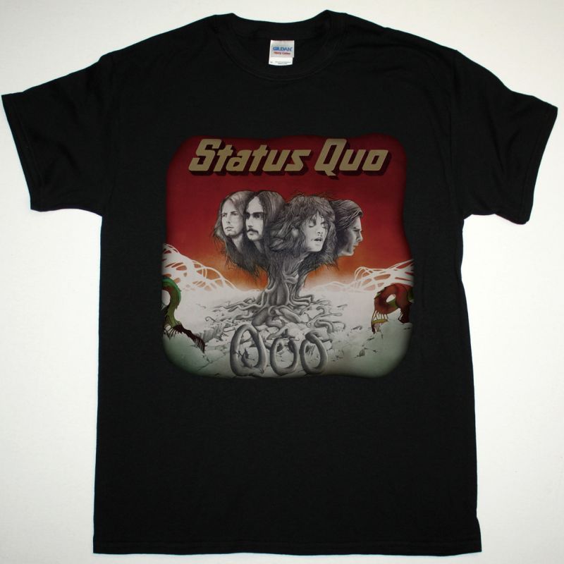 STATUS QUO 1974 NEW BLACK T-SHIRT