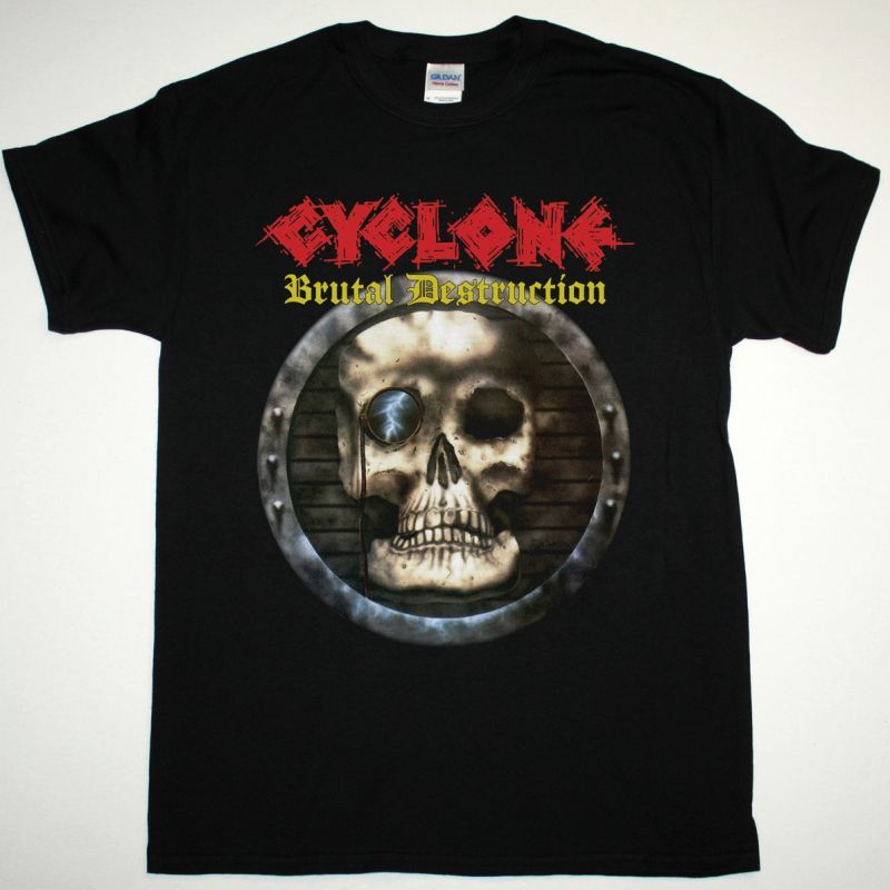 CYCLONE BRUTAL DESTRUCTION 1986 NEW BLACK T-SHIRT