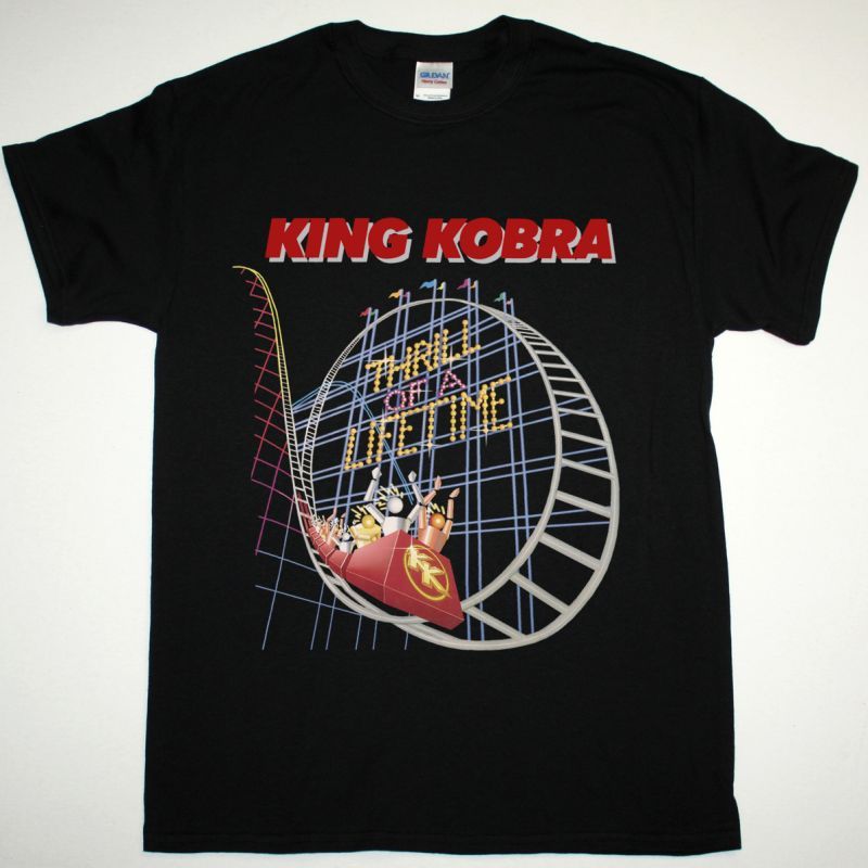 KING KOBRA THRILL OF A LIFETIME 1986 NEW BLACK T SHIRT