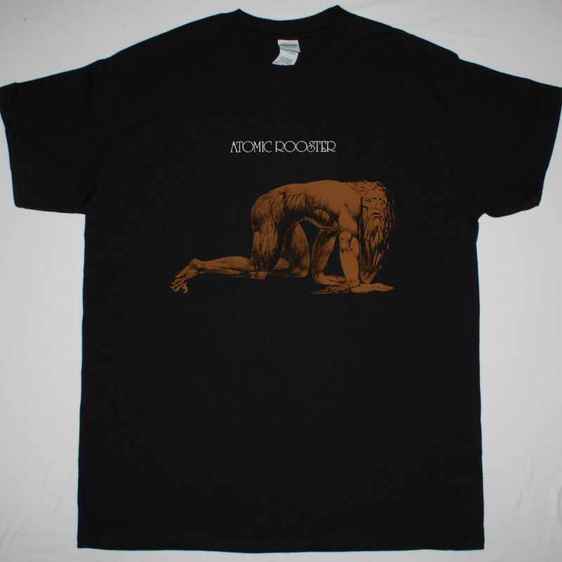 ATOMIC ROOSTER DEATH WALKS BEHIND YOU 1970 NEW BLACK T SHIRT