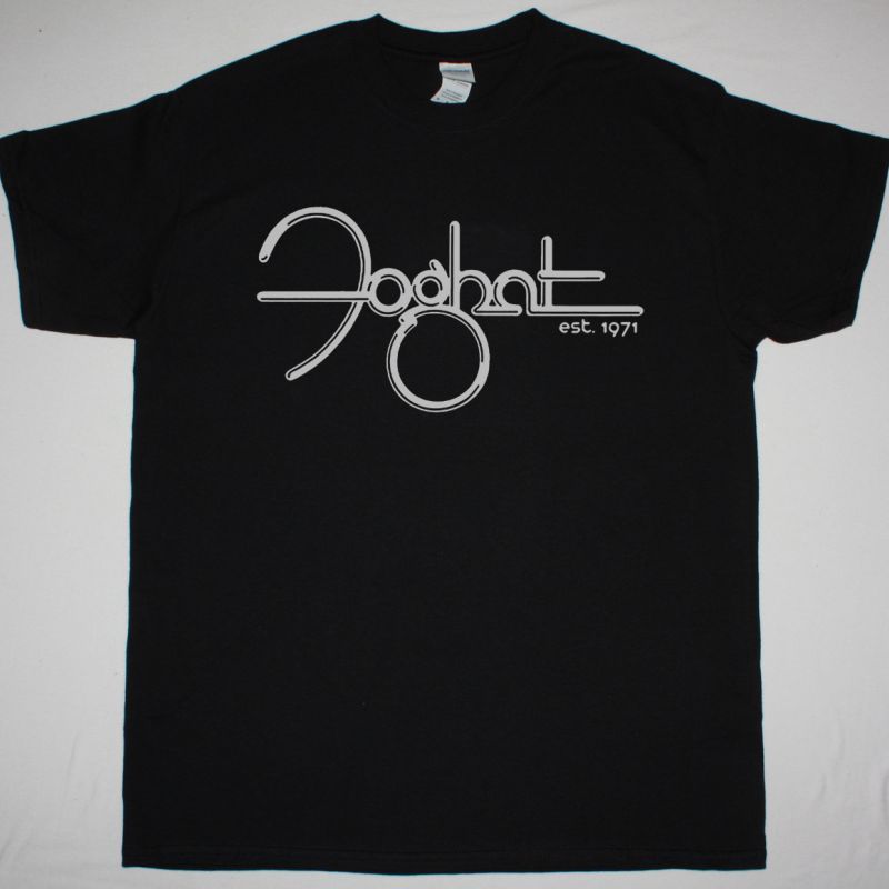 FOGHAT LOGO ESTABLISHED 1971 NEW BLACK T SHIRT