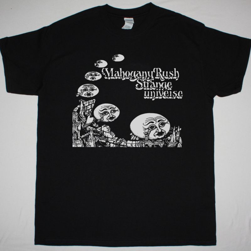 MAHOGANY RUSH STRANGE UNIVERSE 1975 NEW BLACK T SHIRT