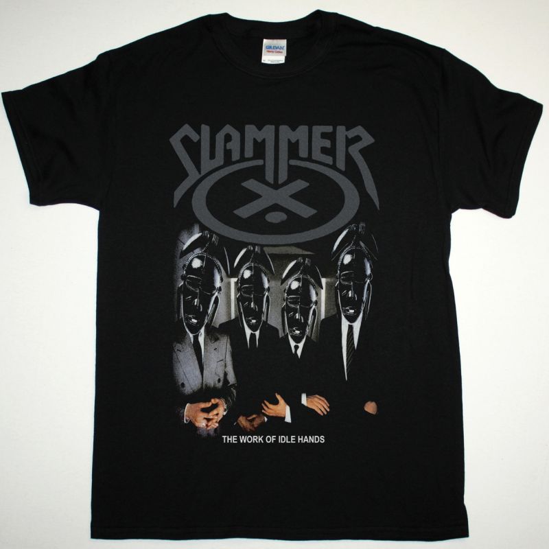 SLAMMER WORK OF IDLE HANDS 1989 NEW BLACK T-SHIRT