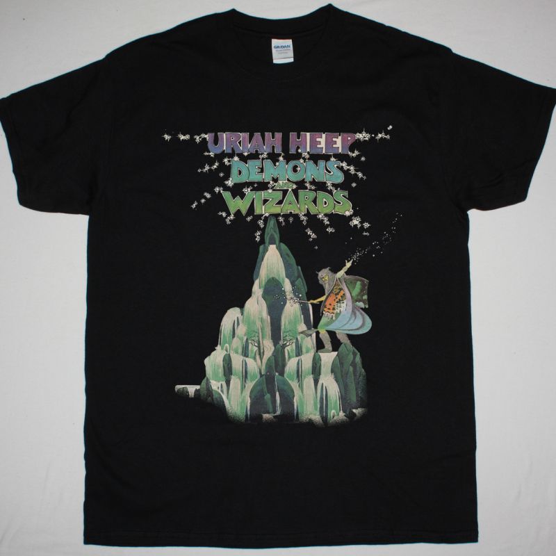 URIAH HEEP DEMONS AND WIZARDS NEW BLACK T-SHIRT