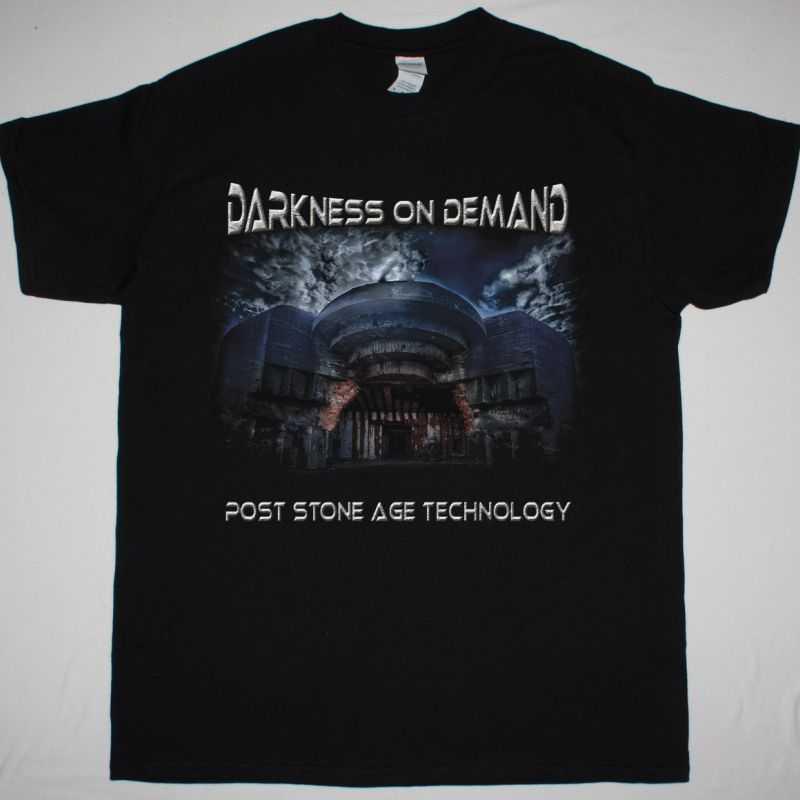 DARKNESS ON DEMAND POST STONE AGE TECHNOLOGY NEW BLACK T-SHIRT