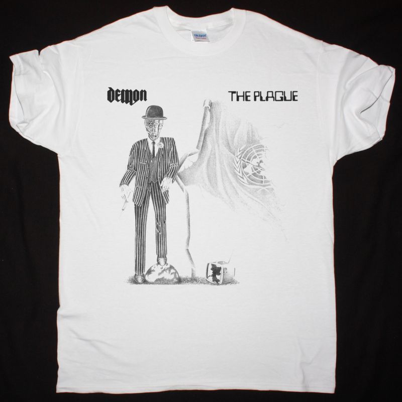 DEMON THE PLAGUE 1983 NEW WHITE T-SHIRT