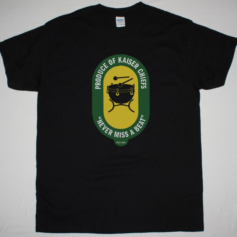 KAISER CHIEFS NEVER MISS A BEAT NEW BLACK T-SHIRT