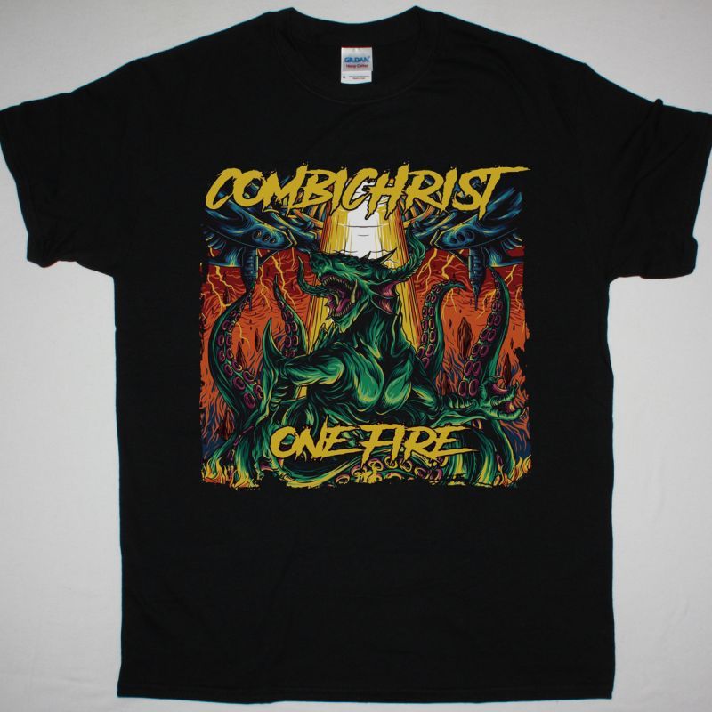 COMBICHRIST ONE FIRE NEW BLACK T-SHIRT