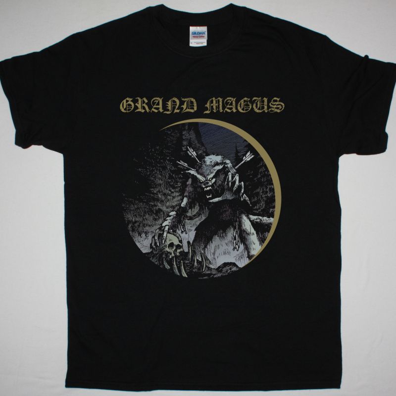 GRAND MAGUS WOLF GOD NEW BLACK T-SHIRT