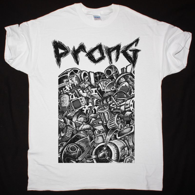 PRONG PRIMITIVE ORIGINS 1987 NEW WHITE T SHIRT