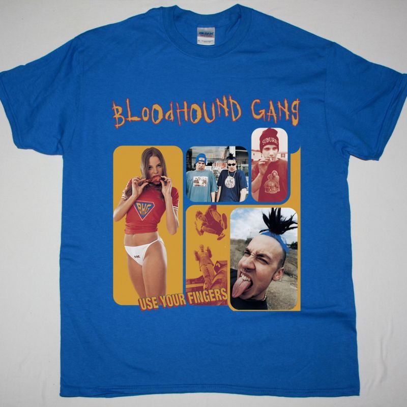 BLOODHOUND GANG USE YOUR FINGERS NEW BLUE T-SHIRT
