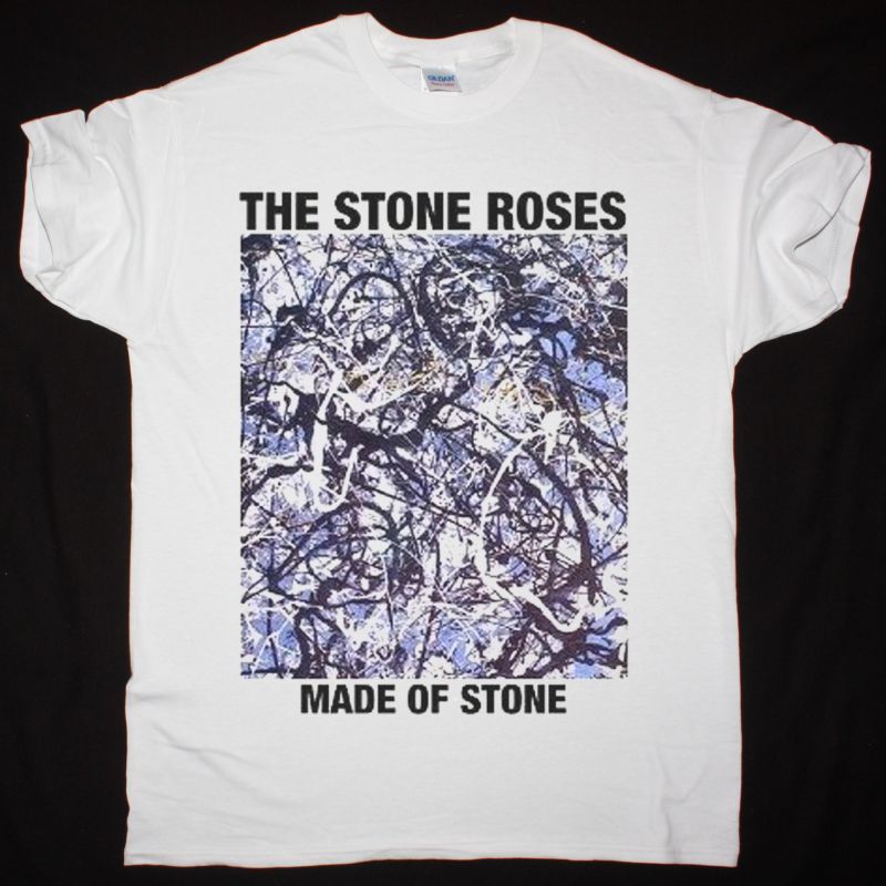 THE STONE ROSES MADE OF STONE NEW WHITE T-SHIRT
