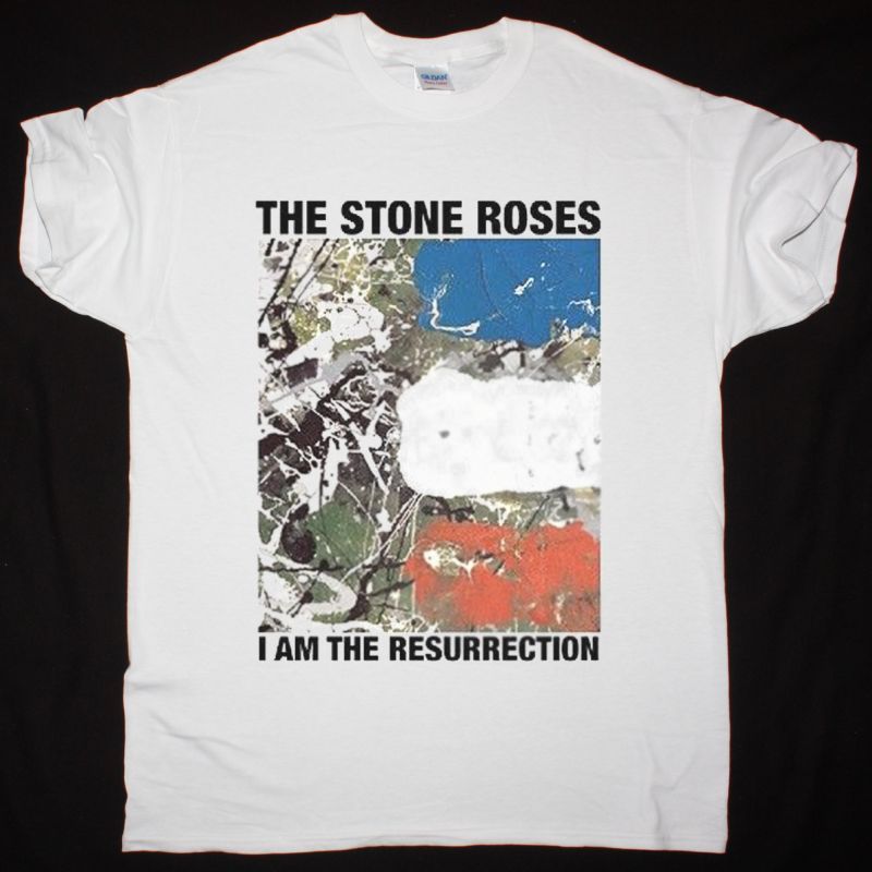 THE STONE ROSES I AM THE RESURRECTION NEW WHITE T-SHIRT
