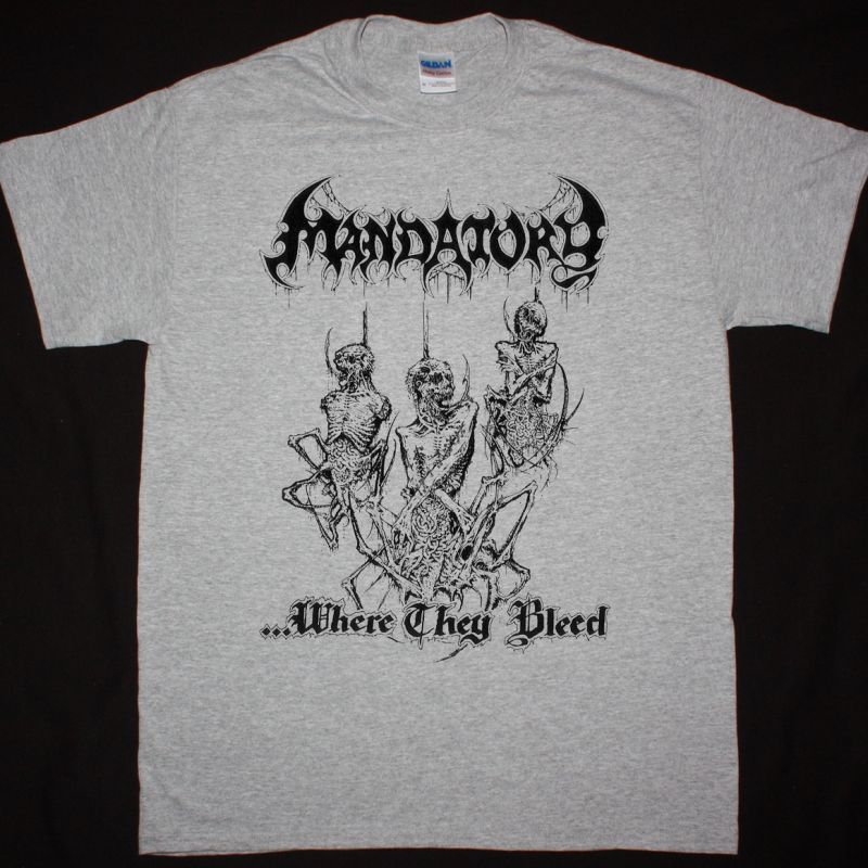 MANDATORY WHERE THEY BLEED NEW SPORT GREY T-SHIRT