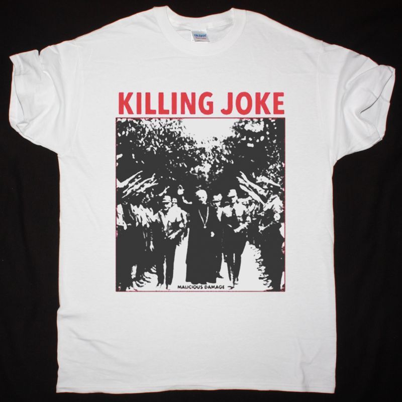 KILLING JOKE MALICIOUS DAMAGE NEW WHITE T-SHIRT
