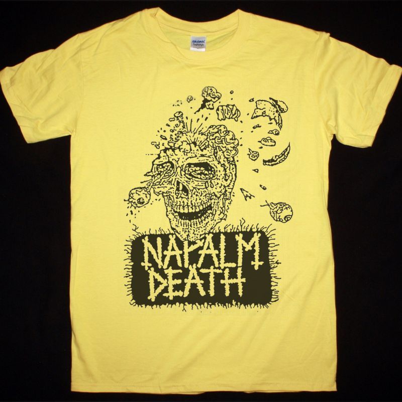 NAPALM DEATH HATRED SURGE NEW YELLOW T-SHIRT
