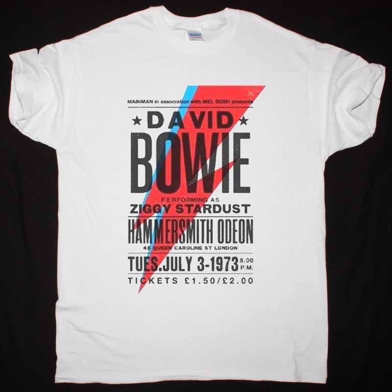 DAVID BOWIE HAMMERSMITH POSTER NEW WHITE T-SHIRT