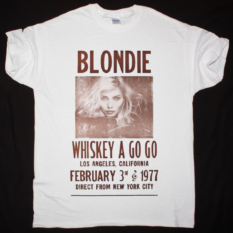 BLONDIE WHISKEY POSTER NEW WHITE T-SHIRT