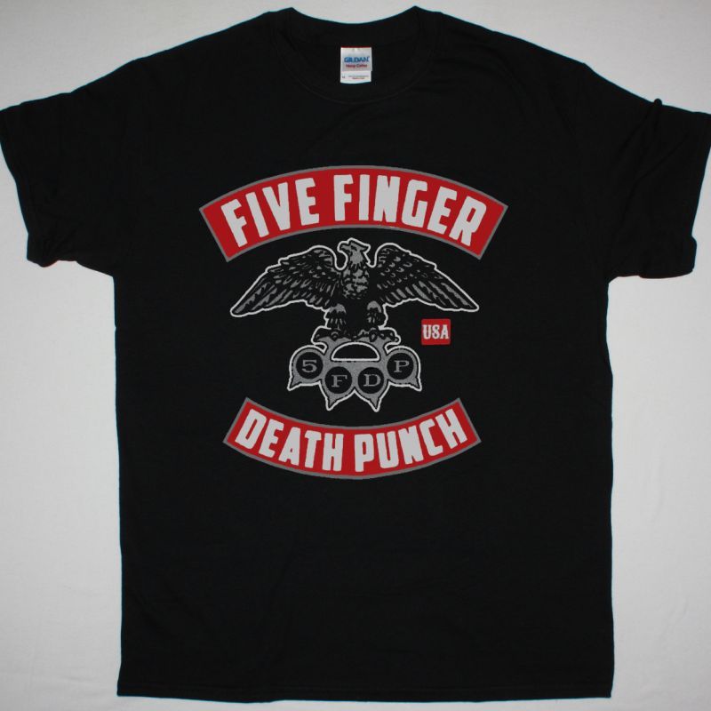 FIVE FINGER DEATH PUNCH EAGLE KNUCKLE NEW BLACK T-SHIRT
