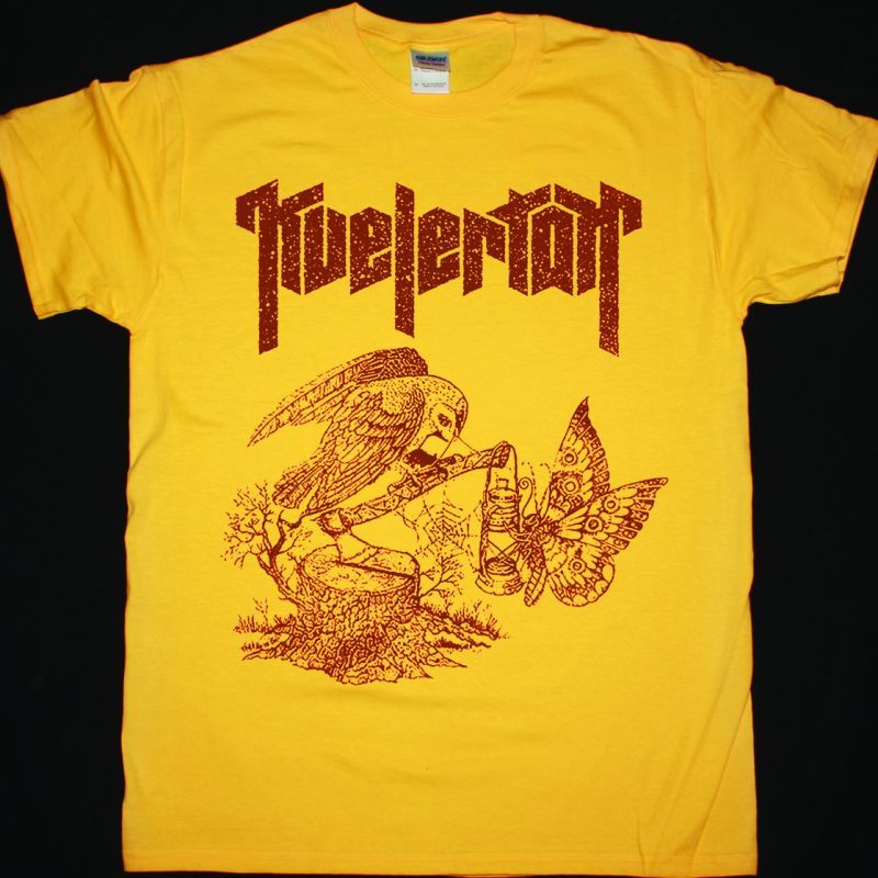 KVELERTAK BUTTERFLY OWL NEW YELLOW T-SHIRT