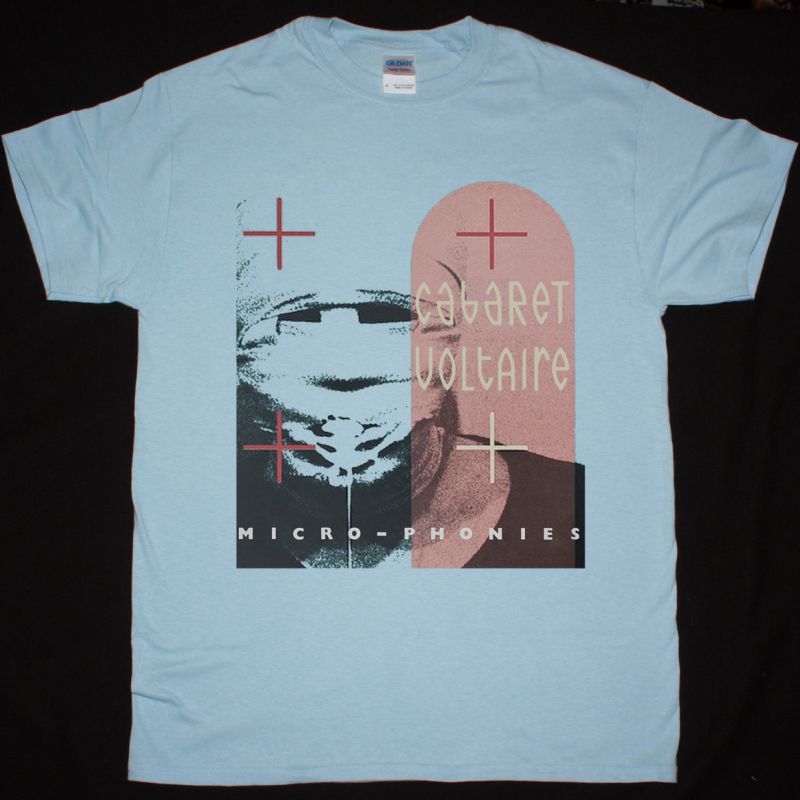 CABARET VOLTAIRE MICRO PHONIES NEW LIGHT BLUE T-SHIRT