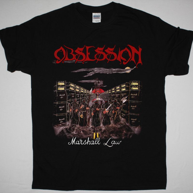 OBSESSION MARSHALL LAW  NEW BLACK T-SHIRT