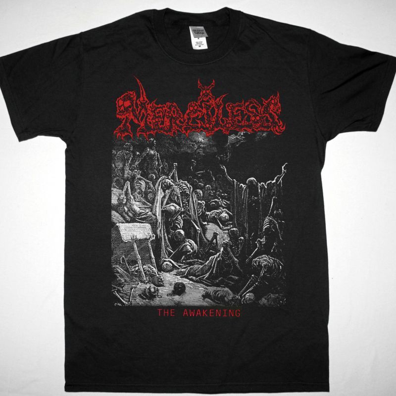 MERCILESS THE AWAKENING 1990 NEW BLACK T-SHIRT