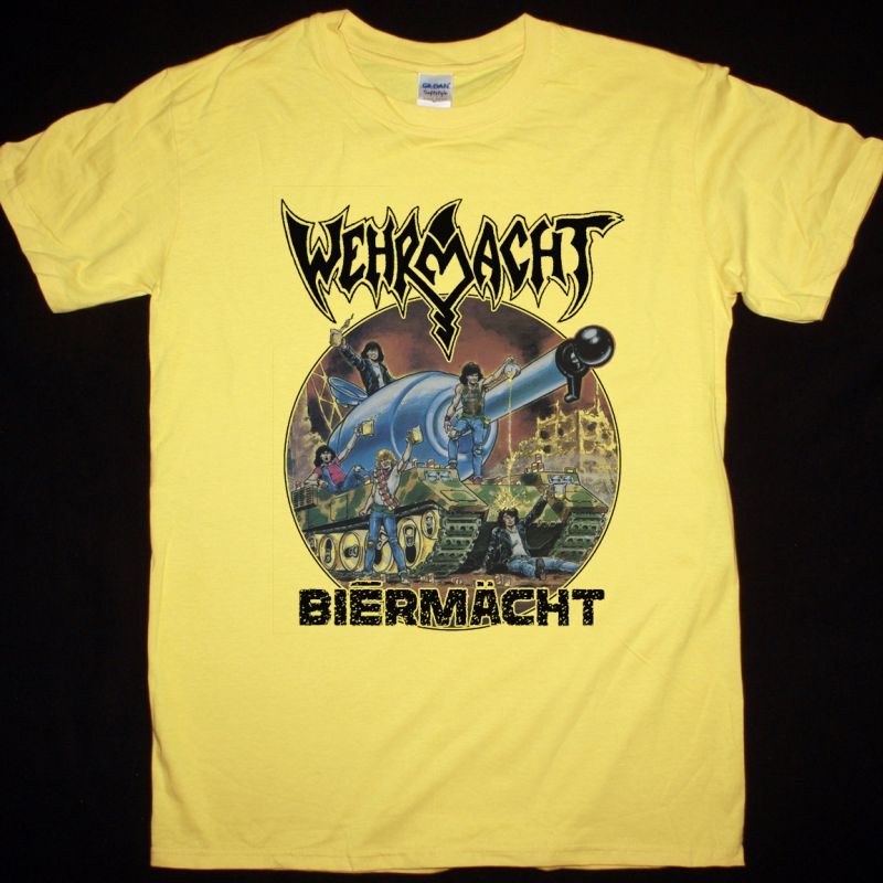 WEHRMACHT BIERMACHT NEW YELLOW T-SHIRT