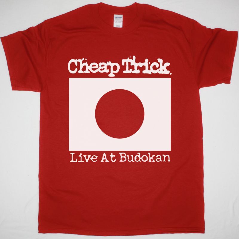 CHEAP TRICK LIVE AT BUDOKAN JAPAN FLAG  NEW RED T-SHIRT