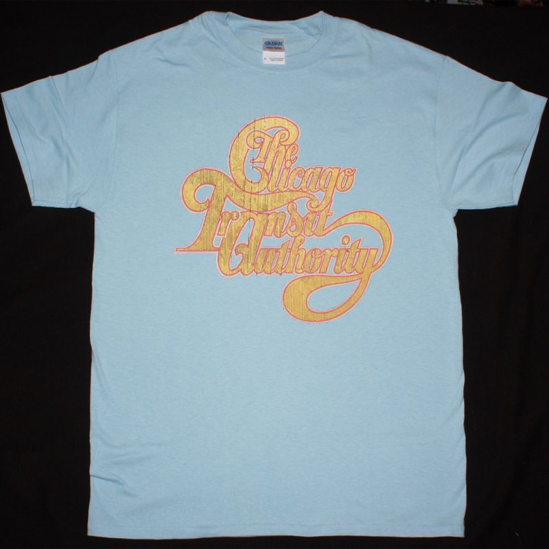 CHICAGO THE CHICAGO TRANSIT AUTHORITY NEW LIGHT BLUE T-SHIRT