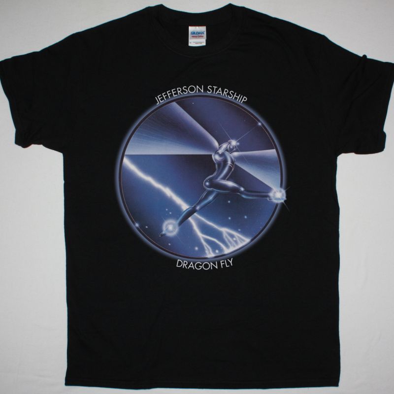 JEFFERSON STARSHIP DRAGON FLY 1974 NEW BLACK T-SHIRT