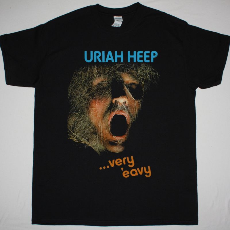 URIAH HEEP VERY ‘EAVY... VERY 'UMBLE 1970 NEW BLACK T-SHIRT