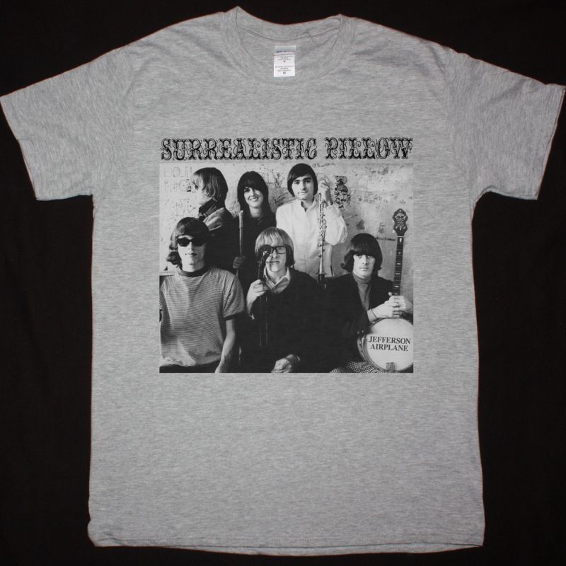 JEFFERSON AIRPLANE SURREALISTIC PILLOW 1967 NEW SPORT GREY T-SHIRT