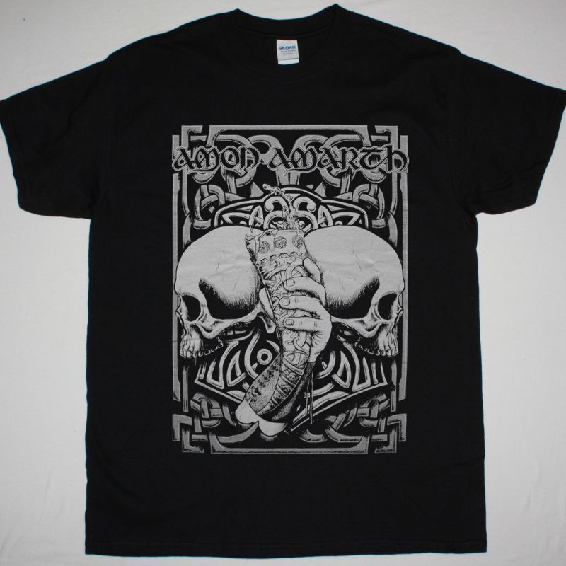 AMON AMARTH HORN NEW BLACK T-SHIRT
