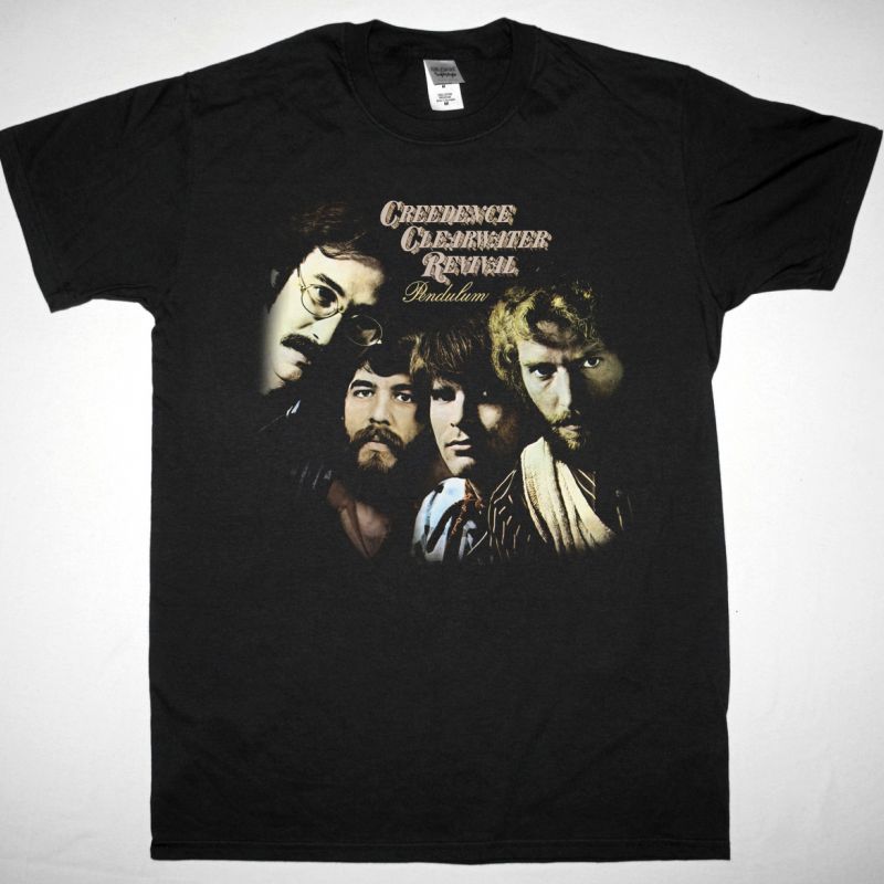 CREEDENCE CLEARWATER REVIVAL PENDULUM NEW BLACK T-SHIRT