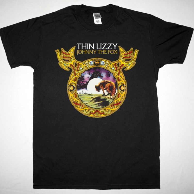 THIN LIZZY JOHNNY THE FOX 1976 NEW BLACK T-SHIRT
