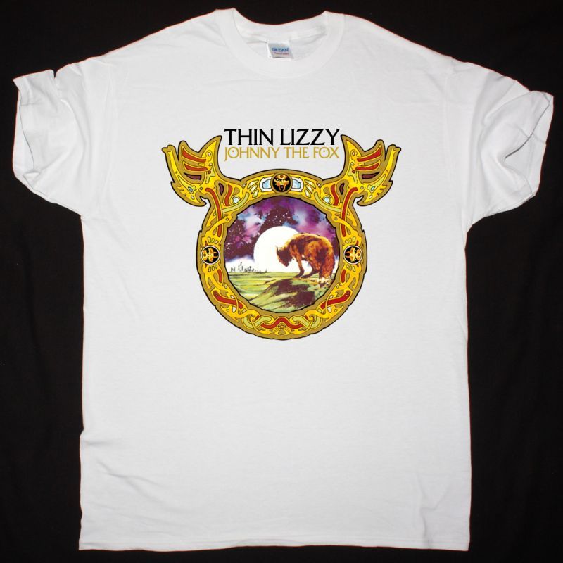 THIN LIZZY JOHNNY THE FOX 1976 NEW WHITE T-SHIRT