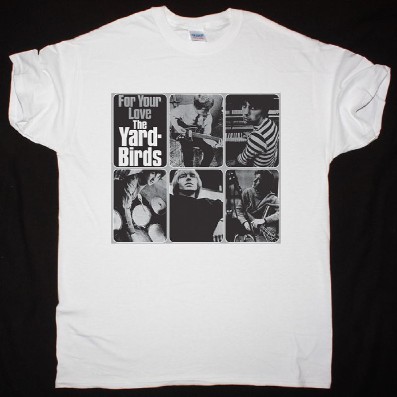 THE YARDBIRDS FOR YOUR LOVE 1965 NEW WHITE T SHIRT