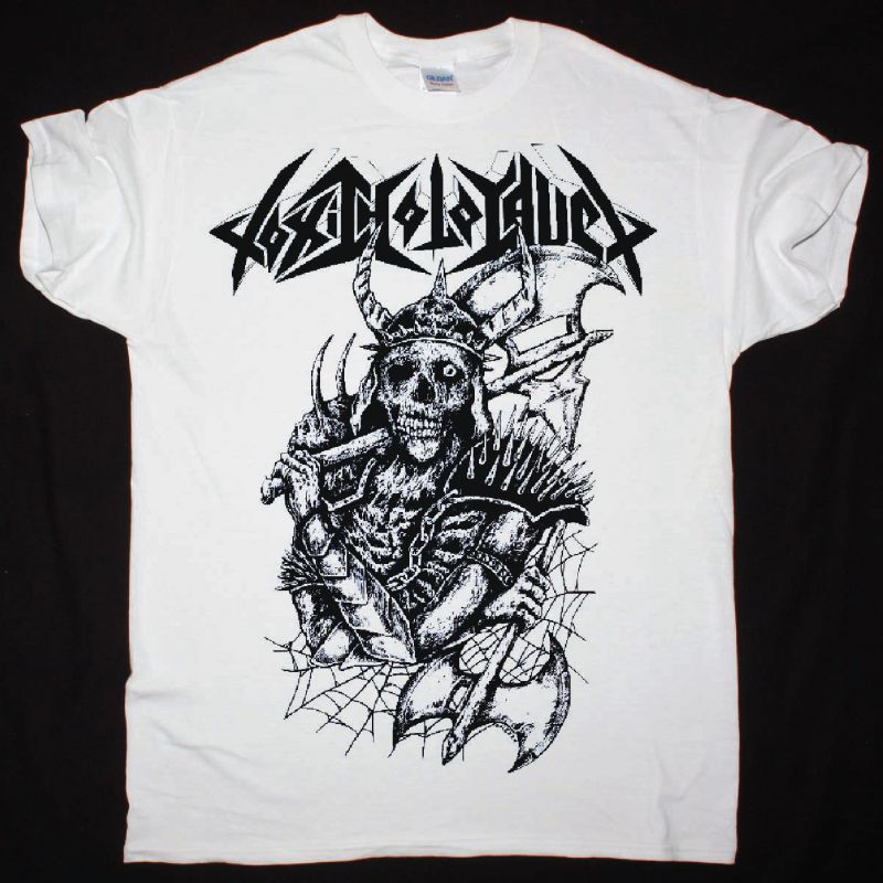 TOXIC HOLOCAUST BATTLE AXE NEW WHITE T SHIRT