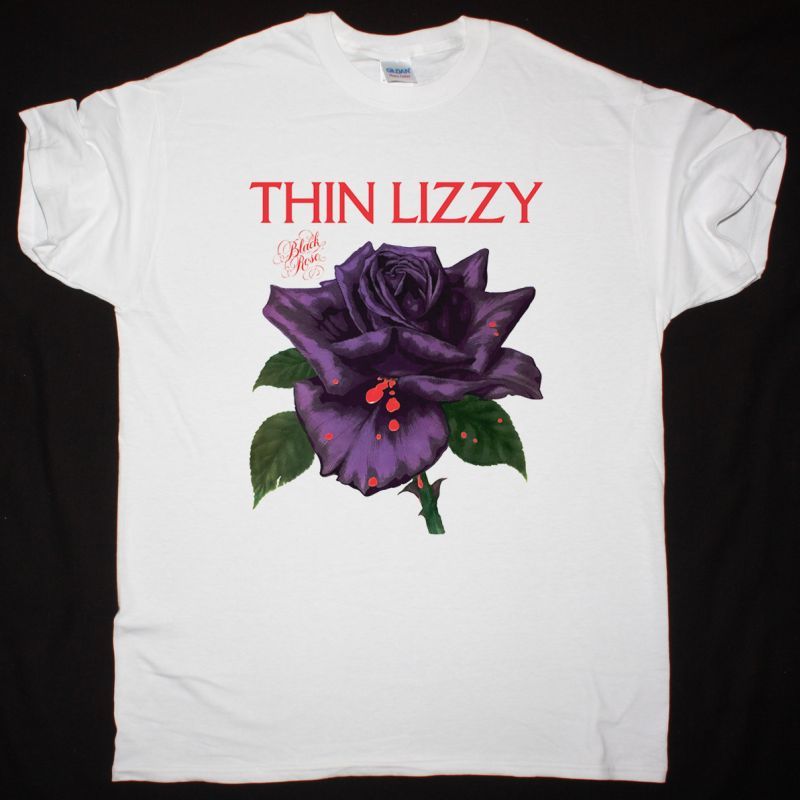 THIN LIZZY BLACK ROSE : A ROCK LEGEND 1979 NEW WHITE T-SHIRT