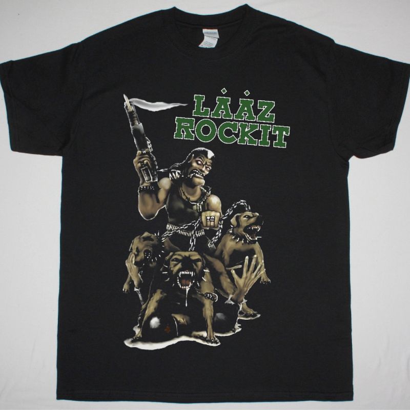 LȦȦZ ROCKIT KNOW YOUR ENEMY TOUR-87-88 NEW BLACK T-SHIRT