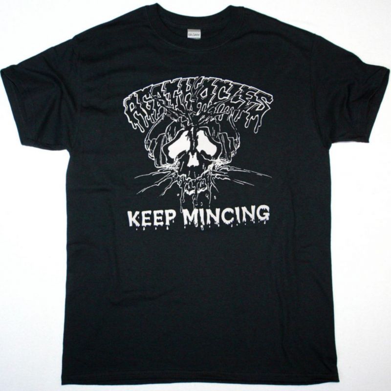 AGATHOCLES KEEP MINCING NEW BLACK T-SHIRT