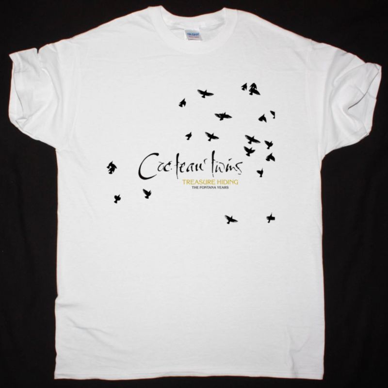 COCTEAU TWINS TREASURE HIDING NEW WHITE T SHIRT