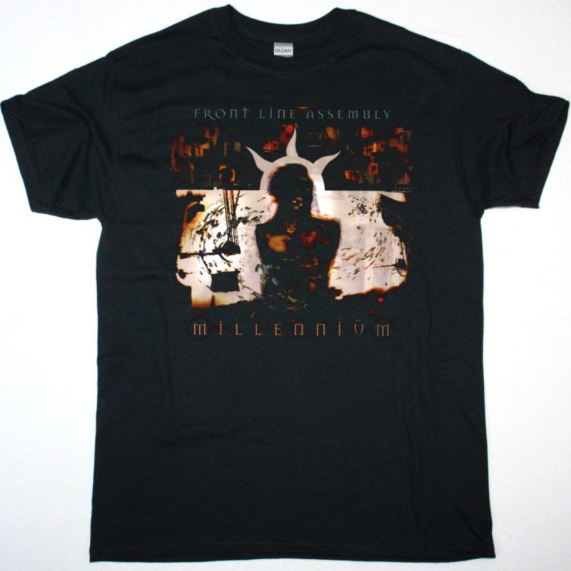 FRONT LINE ASSEMBLY MILLENNIUM NEW BLACK T-SHIRT