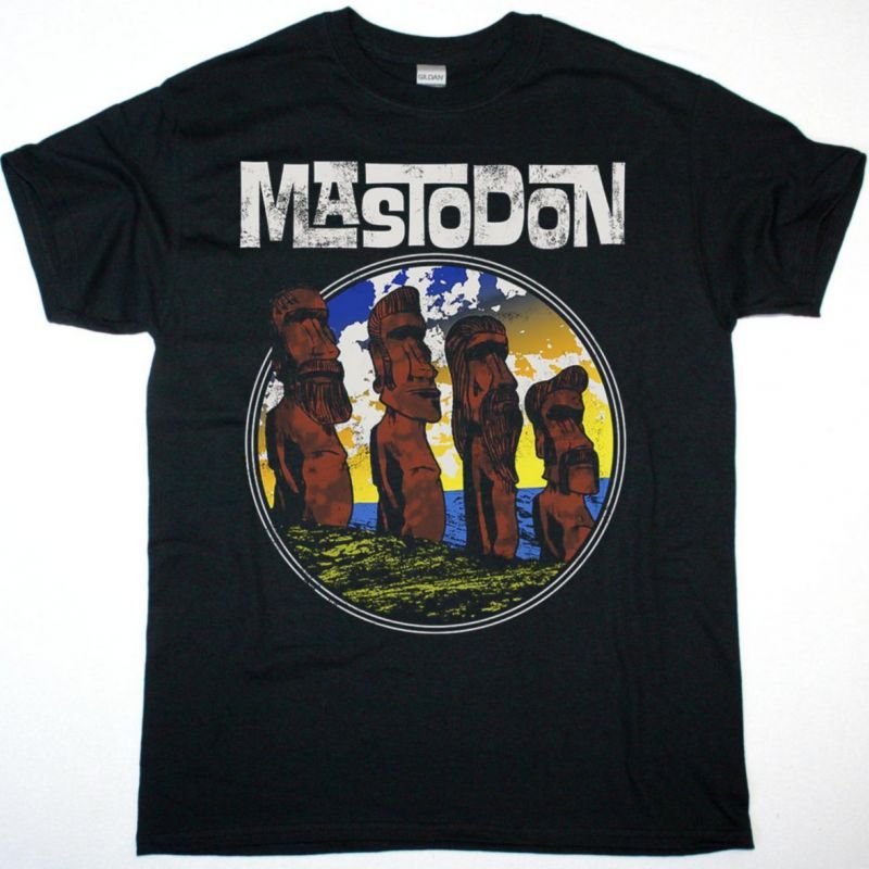 MASTODON EASTER STATUES NEW BLACK T-SHIRT